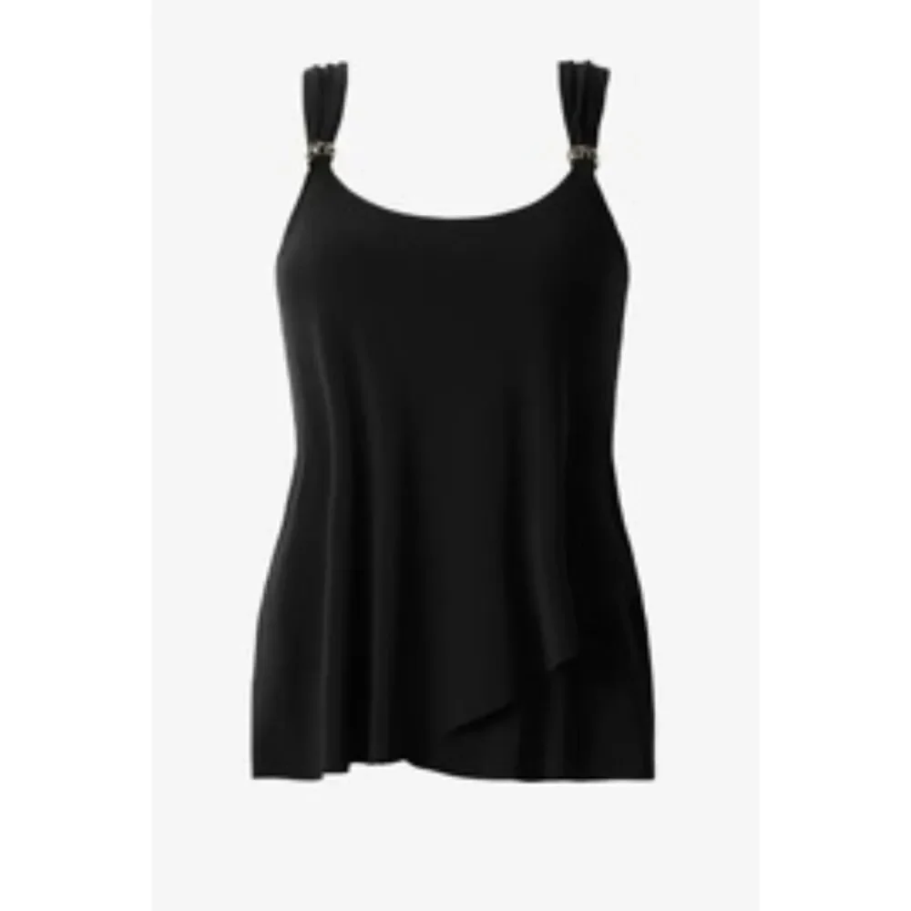 Miraclesuit Dazzle Tankini Top in Black, size 16 EUC